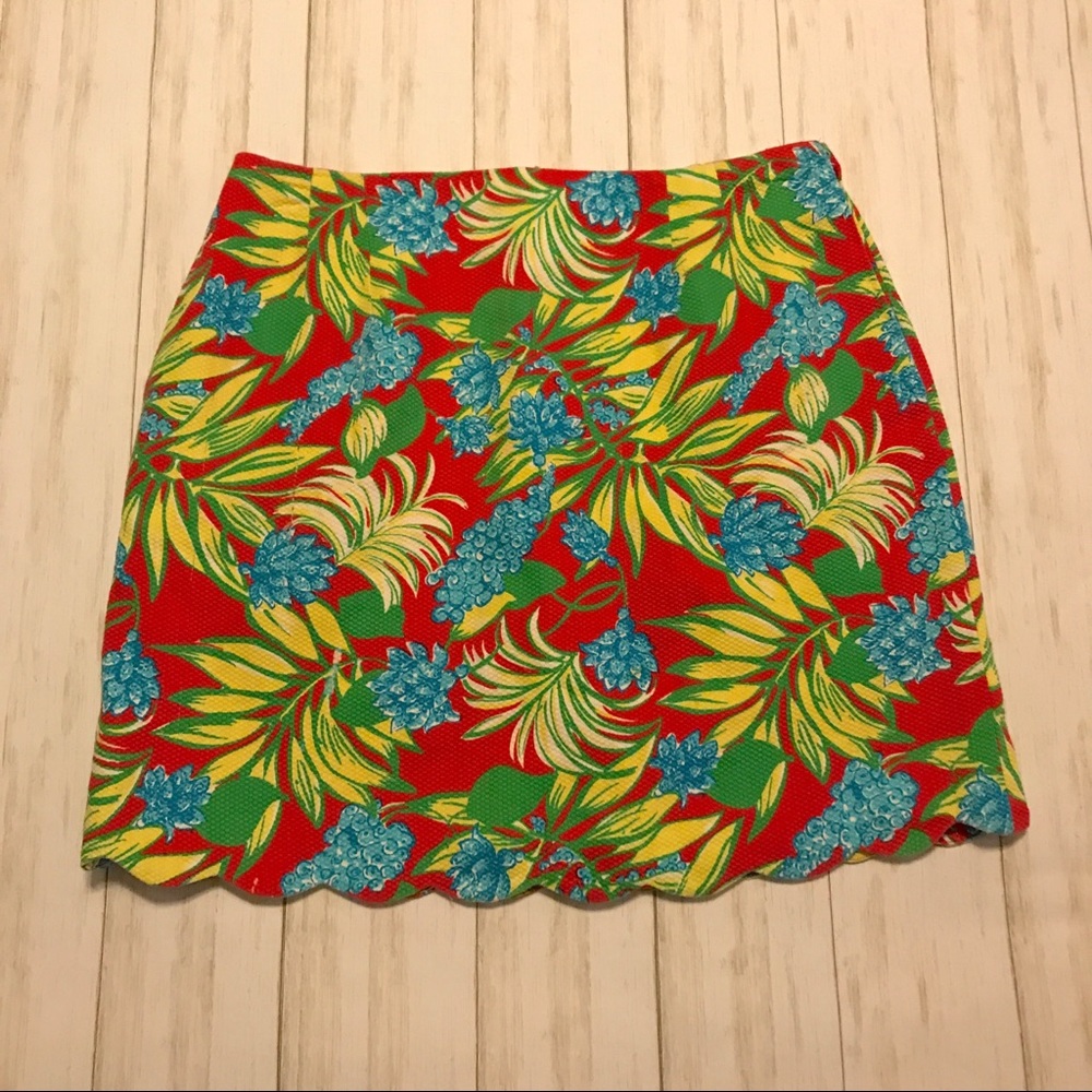 Vintage Lilly Pulitzer Scalloped Skirt Size 12